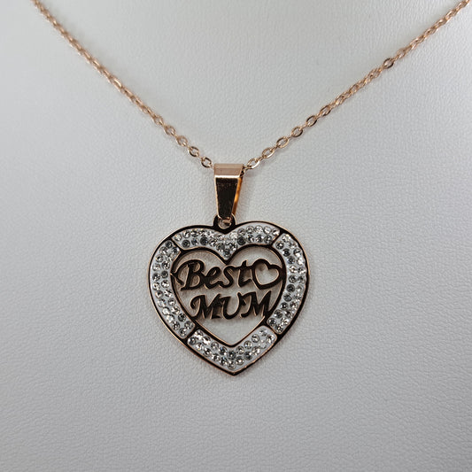 Best Mum Heart Necklace