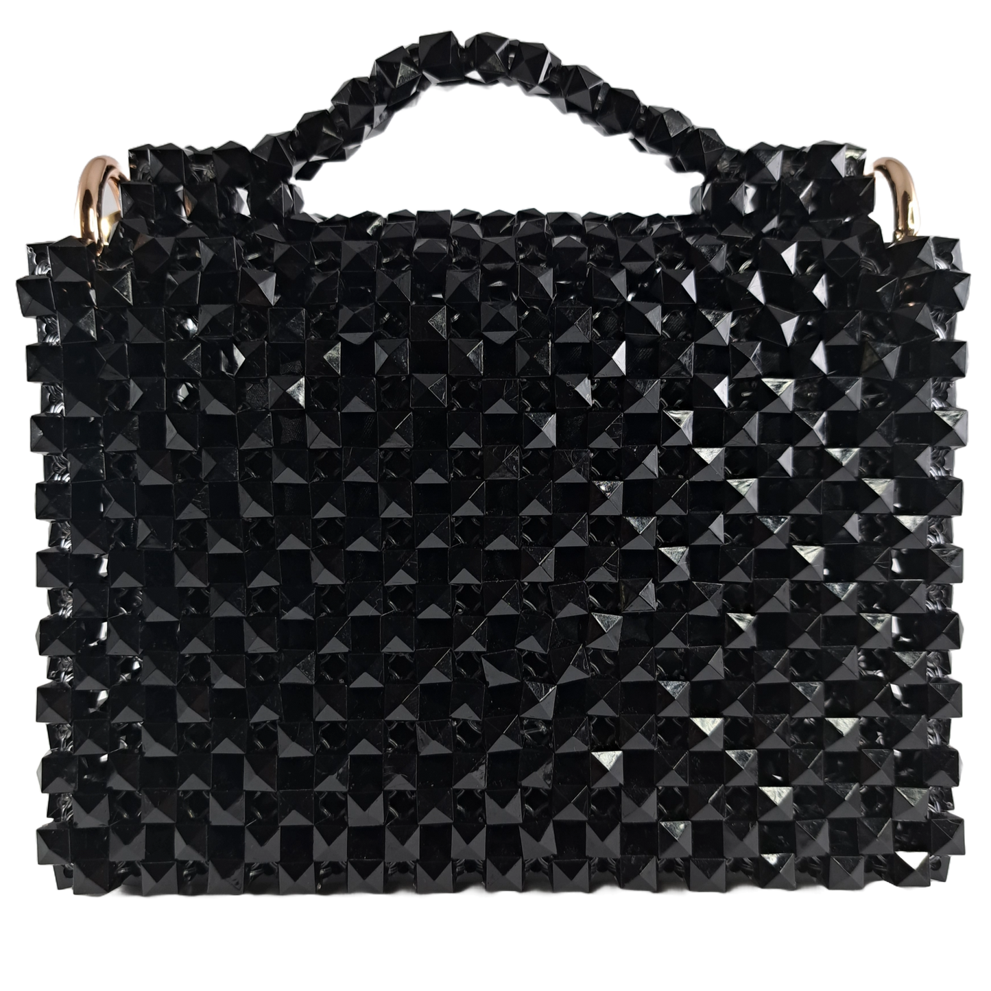 Black beaded handbag