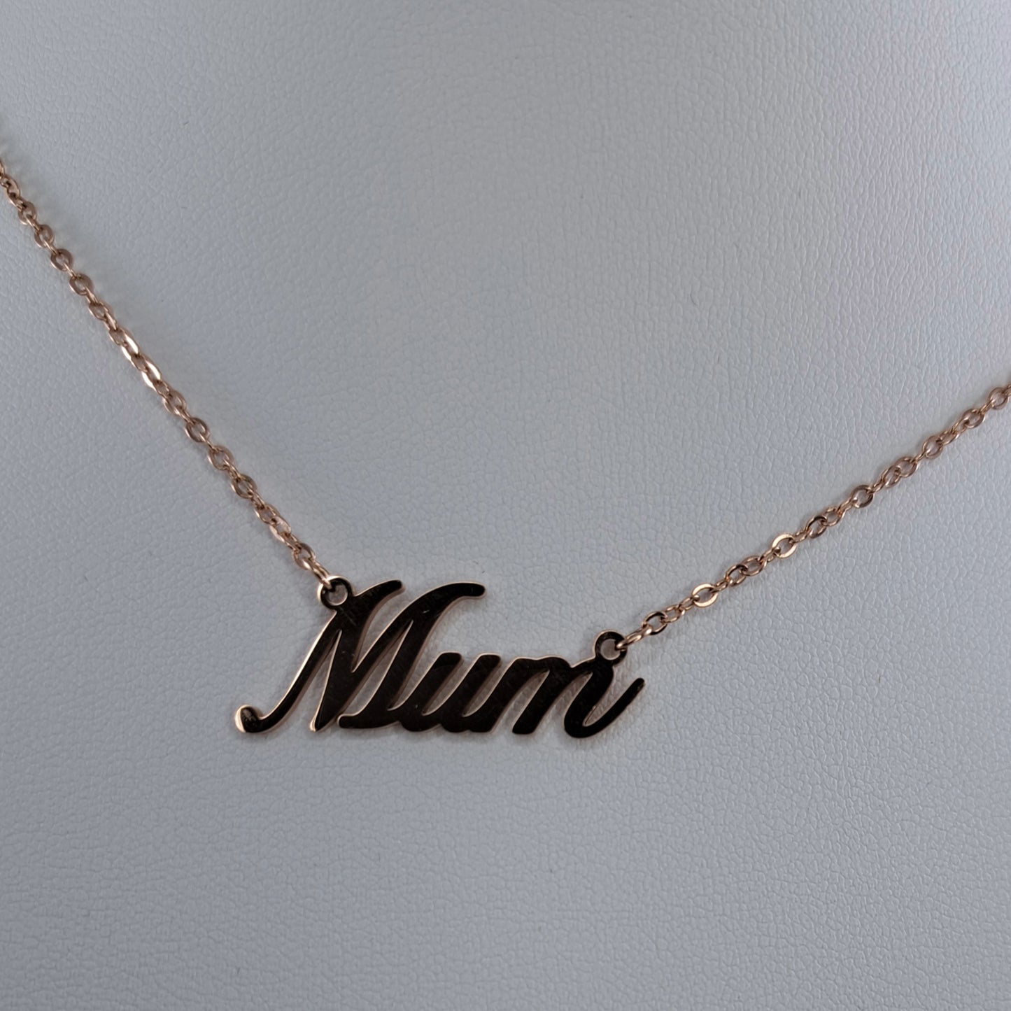 Rose Gold Mum Necklace