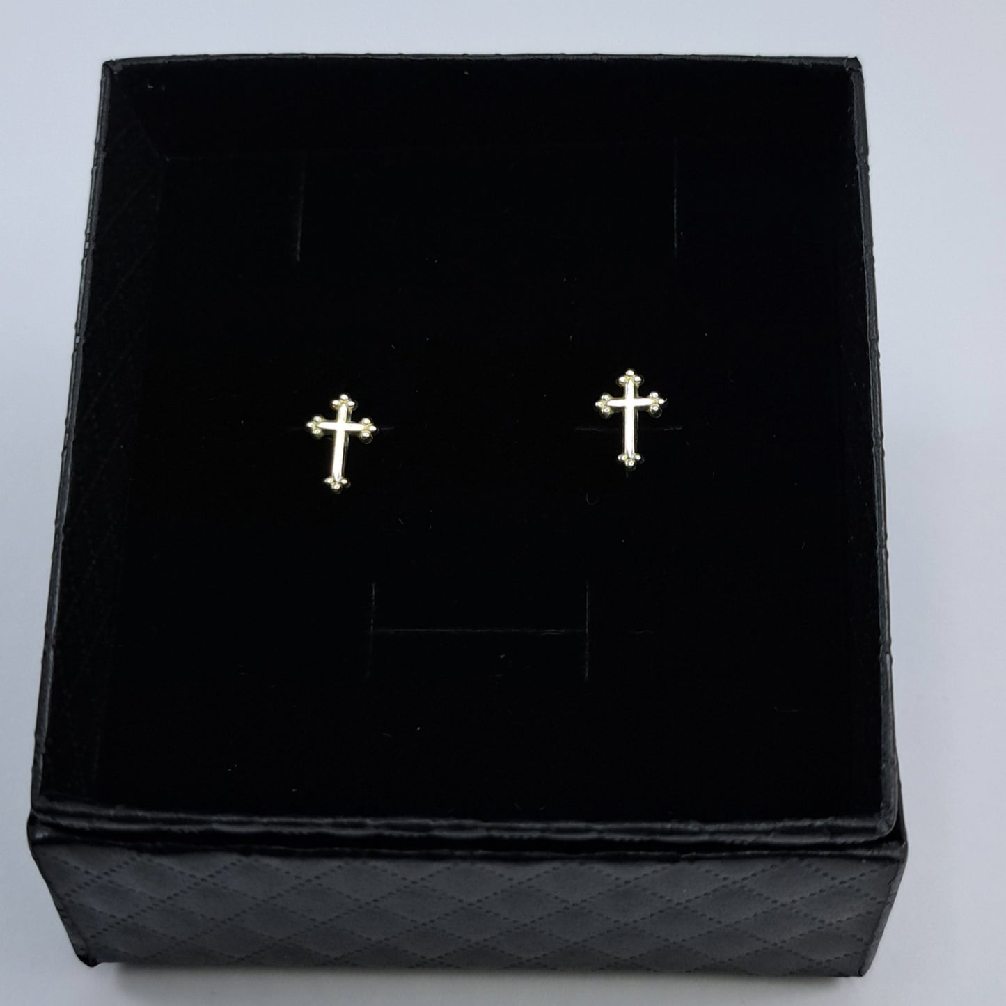 Sterling Silver Cross Stud Earrings