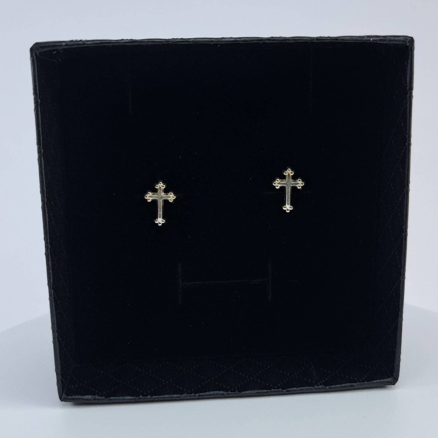 Sterling Silver Cross Stud Earrings