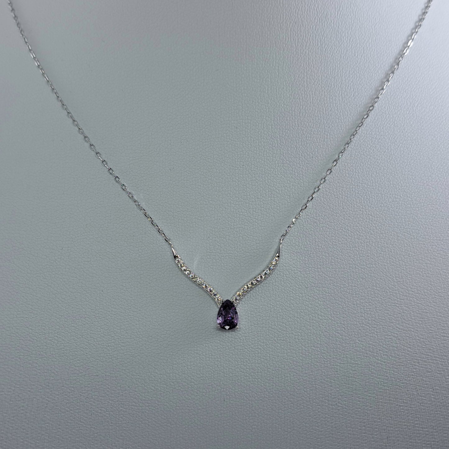 Sterling Silver Cubic Zirconia Necklace