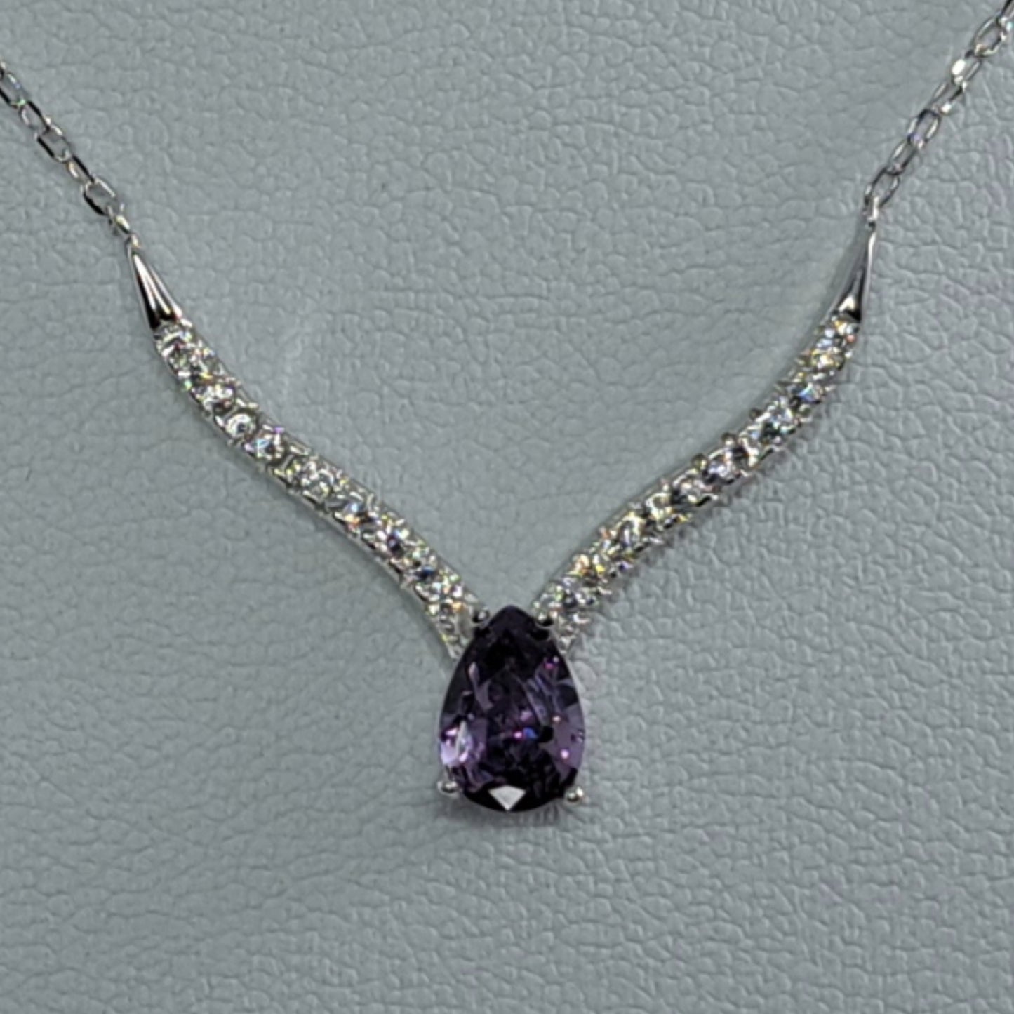 Sterling Silver Cubic Zirconia Necklace