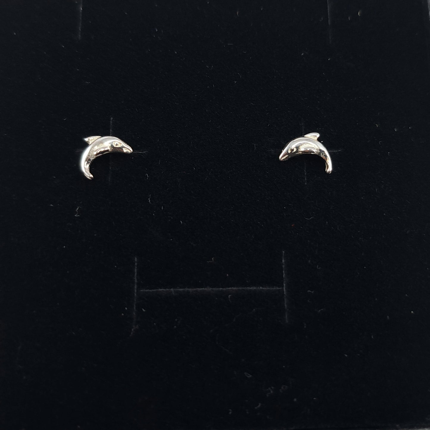 Sterling Silver Dolphin Stud Earrings