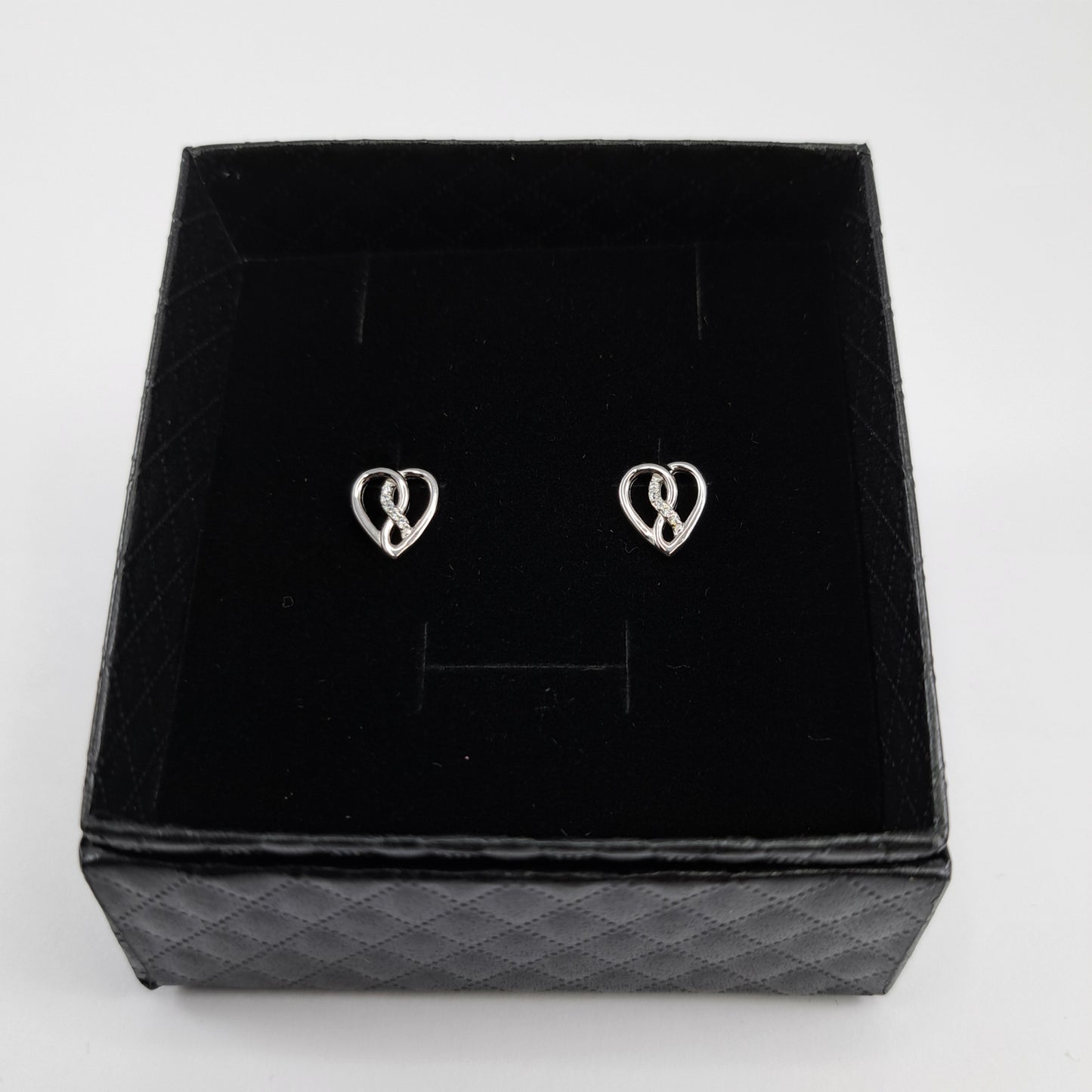 Sterling Silver Heart Stud Earrings