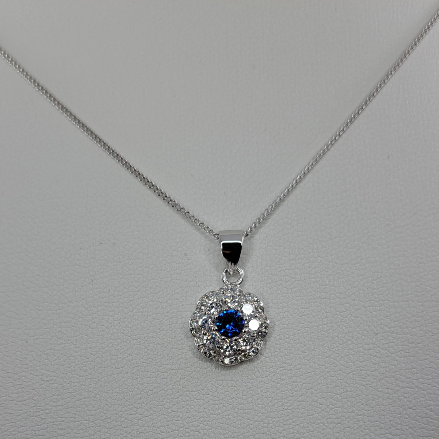 Sterling Silver Sapphire Necklace